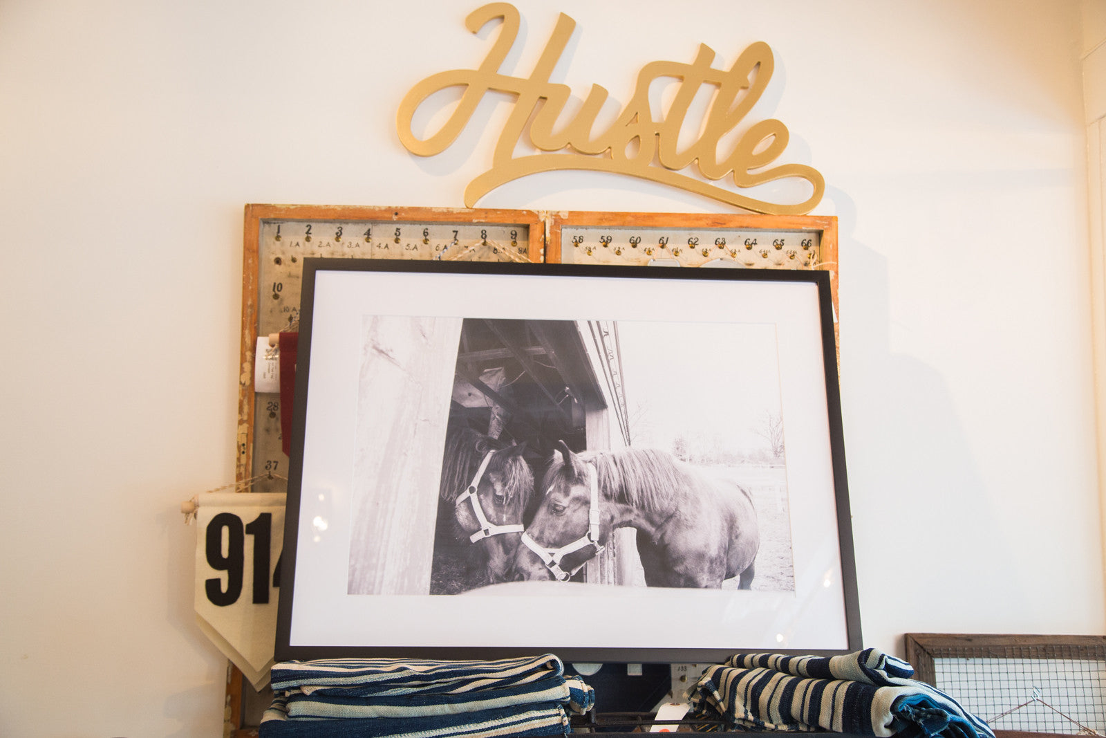 Farm Nuzzling Horse Photograph // ONH Item 2916 Image 1