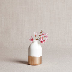 White and Gold Bud Vase // ONH Item 2926