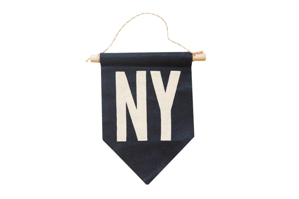 NY Felt Flag Navy // ONH Item 2927