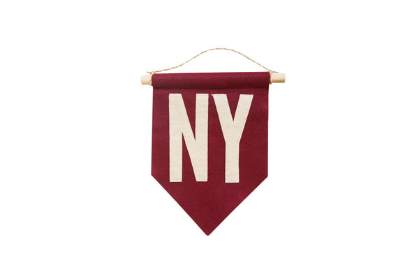 NY Felt Flag Crimson // ONH Item 2928