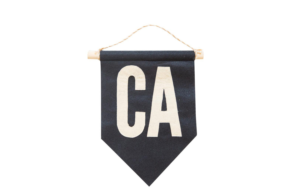 CA Felt Flag Navy // ONH Item 2929