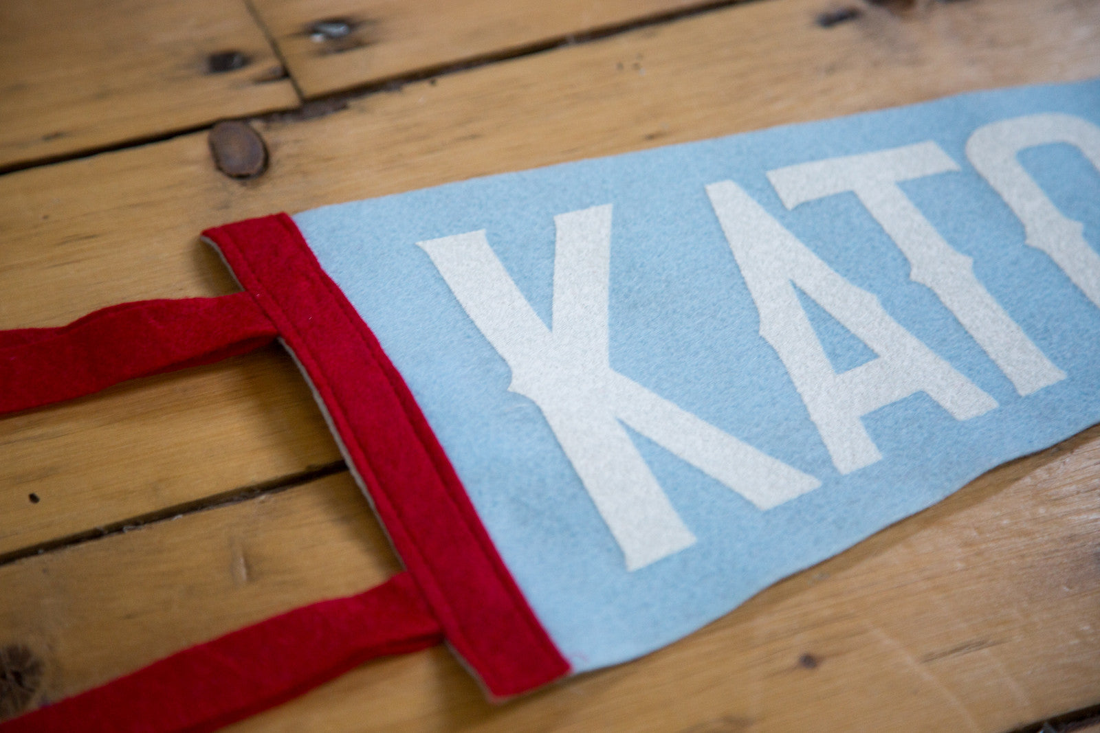 Katonah NY Felt Pennant Blue and White // ONH Item 2933 Image 1