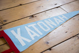 Katonah NY Felt Pennant Blue and White // ONH Item 2933 Image 2