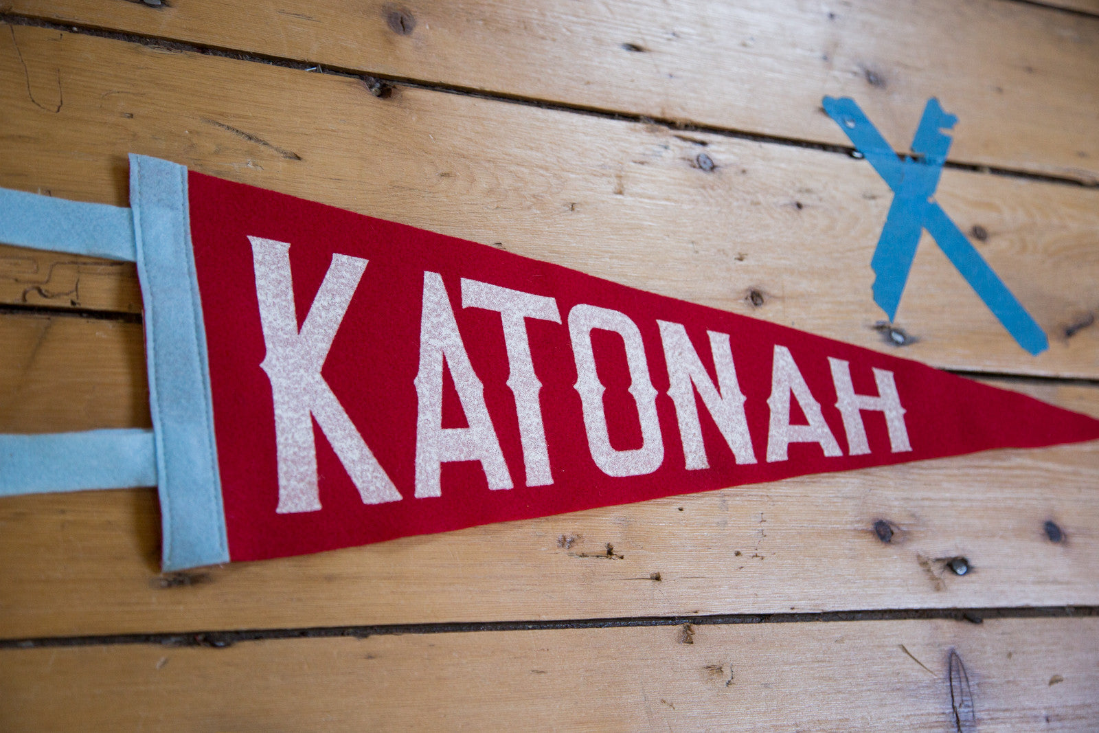 Katonah NY Felt Pennant Red and White // ONH Item 2934 Image 1