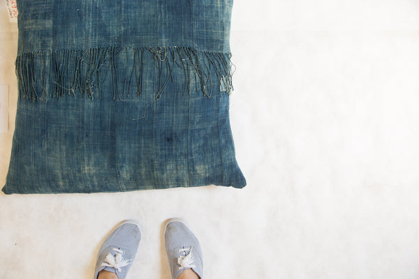 African Indigo Floor Pillow // ONH Item 2970 Image 1