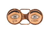 Vintage Eyeglass Sign, rusty metal with painted eyes and 