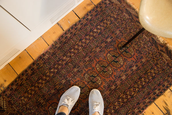 2.5x4 Vintage Distressed Turkmen Rug // ONH Item 2985 Image 1