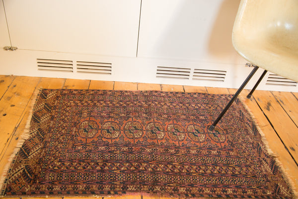 2.5x4 Vintage Distressed Turkmen Rug // ONH Item 2985 Image 2