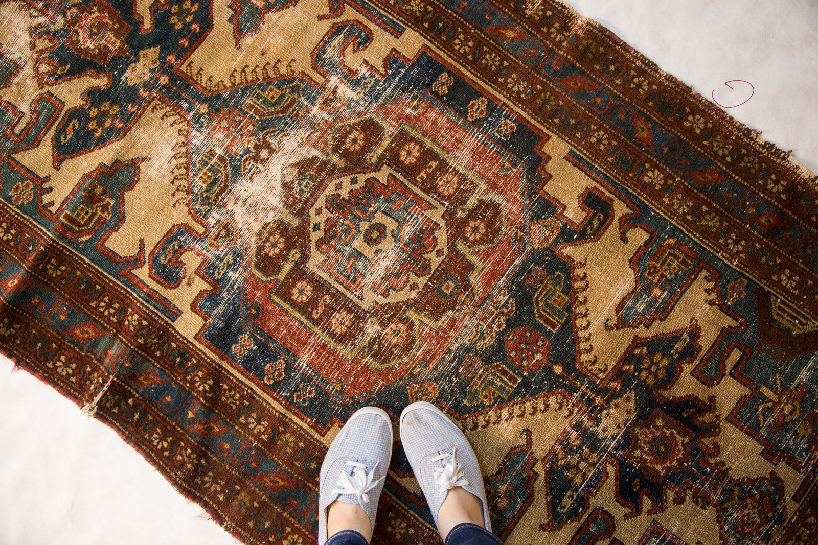 3.5x6 Vintage Distressed Malayer Rug // ONH Item 2986 Image 1