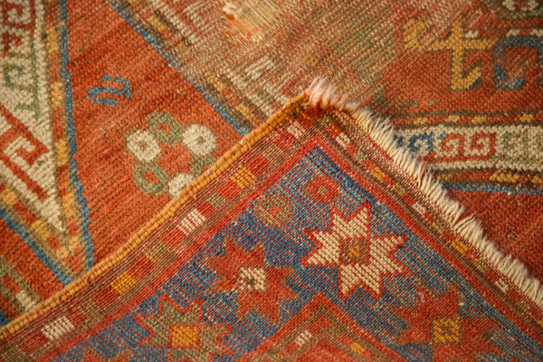 4.5x5.5 Antique Distressed Sewan Kazak Square Rug // ONH Item 2992 Image 3