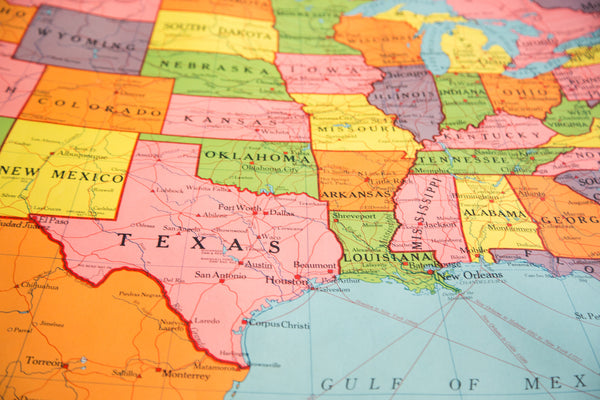 Vintage America Pull Down Map // ONH Item 2995 Image 5