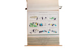 Democracy School Chart with 9 blue and green diagrams, revealing stacked chart titles below.