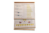 Vintage Democracy School Chart detail showing 