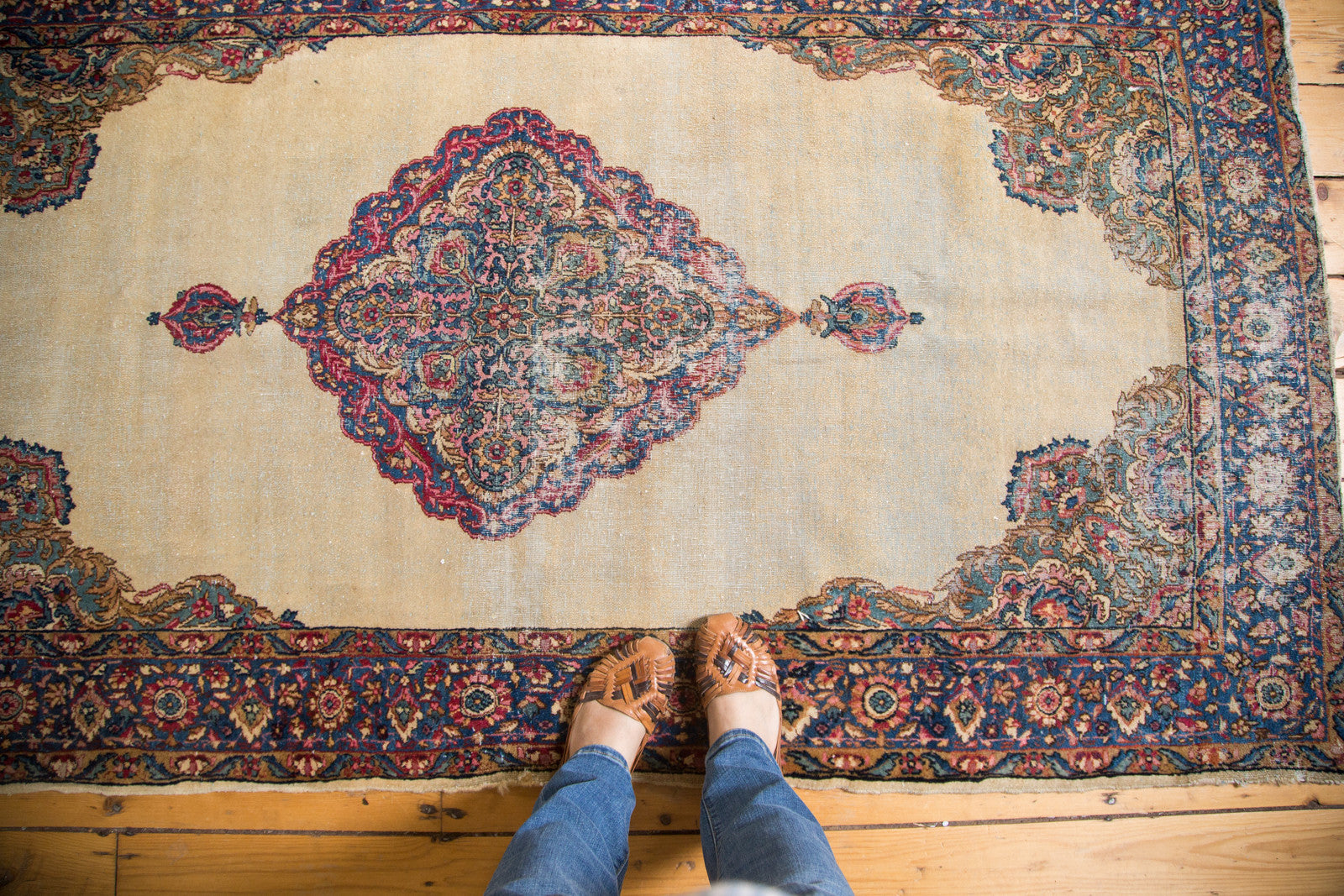 4x7 Vintage Distressed Kerman Rug // ONH Item 2999 Image 1