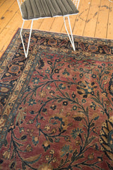 Aubergine vintage Meshed carpet with tree of life design, delicate tendrils, Safavid border.