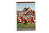 Mid Century Germany poster depicting Schwabisch Hall, Salters' Dance, and traditional costumes.