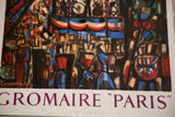 Bottom section of the 1950s Paris poster, Gromaire's signature and purple title.