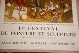 Vintage Ville De Vichy poster showing Raoul Dufy signature and 1957 festival text.