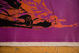 Vintage Ravi Shankar poster detail showing artist signature 'Rheeuy 67' and linen mount.