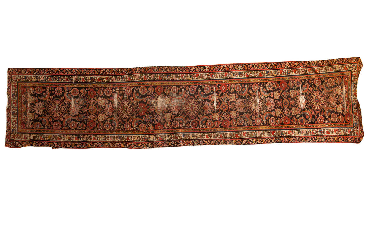 3x13 Antique Distressed Northwest Persian Rug Runner // ONH Item 3017