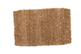 Gold hand braided entrance mat, showcasing its natural durable woven texture. 2'1