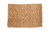 Gold hand braided entrance mat showcasing a durable, tightly woven natural fiber texture, 2'2