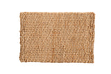 Gold hand braided entrance mat made of natural hemp, jute, and sisal fibers, 2'2