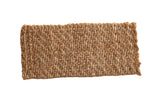 Gold hand woven entrance mat crafted from natural hemp, jute, sisal fibers, 1'1