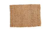 Hand braided natural gold entrance mat with durable woven texture, 2'2