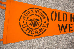 Utica NY Old Home Week Felt Flag // ONH Item 3071 Image 1
