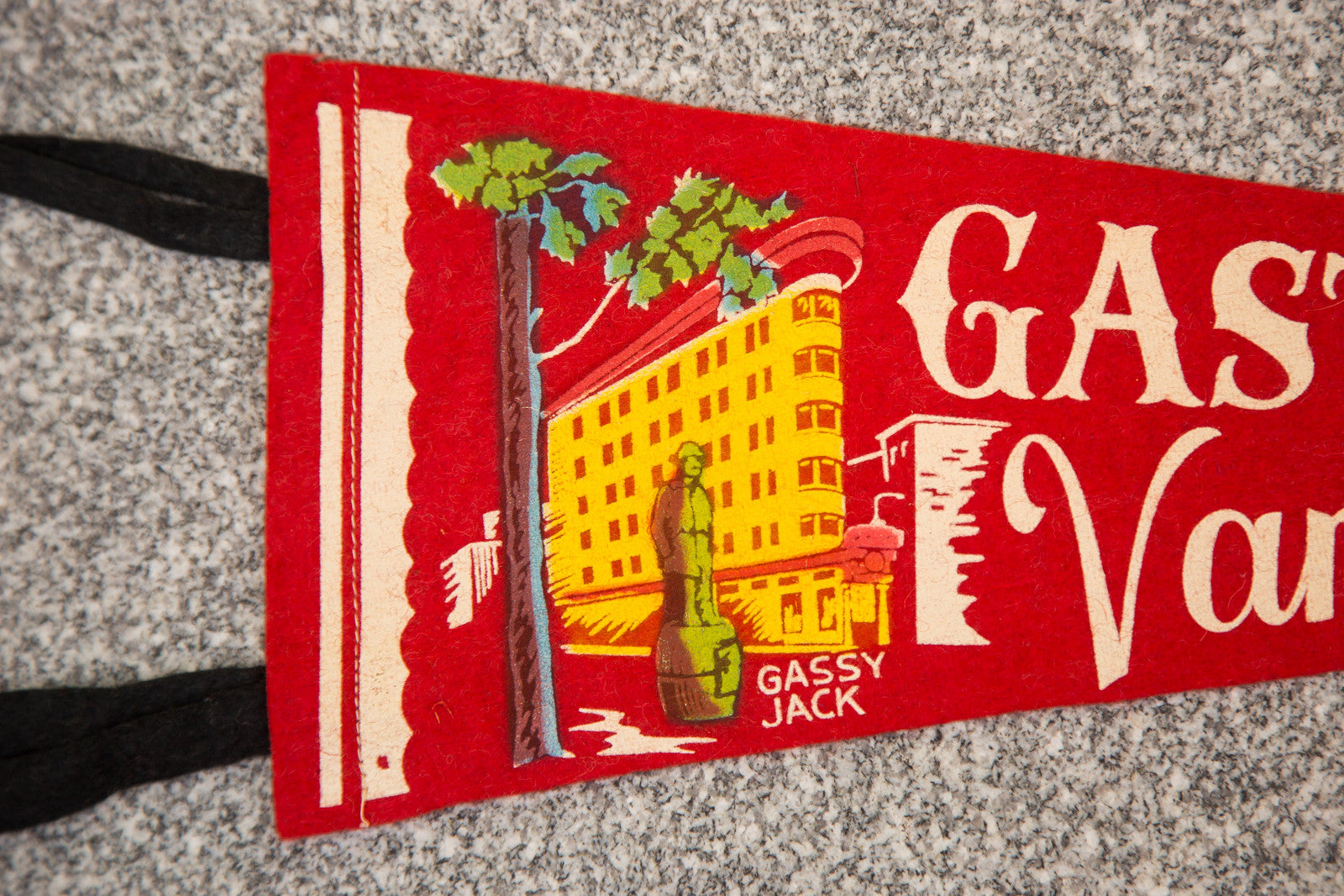 Gastown Vancouver BC Canada Felt Flag // ONH Item 3072 Image 1