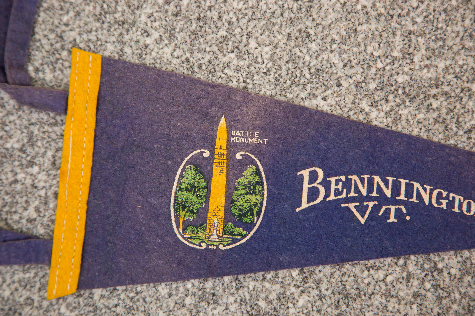 Bennington VT Battle Monument Felt Flag // ONH Item 3075 Image 1