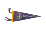 Vintage Bennington VT Battle Monument felt flag, navy blue with yellow trim, 5
