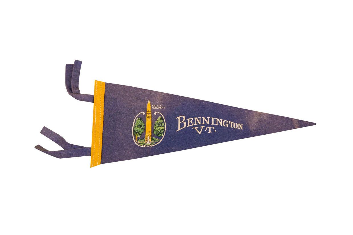 Bennington VT Battle Monument Felt Flag // ONH Item 3075