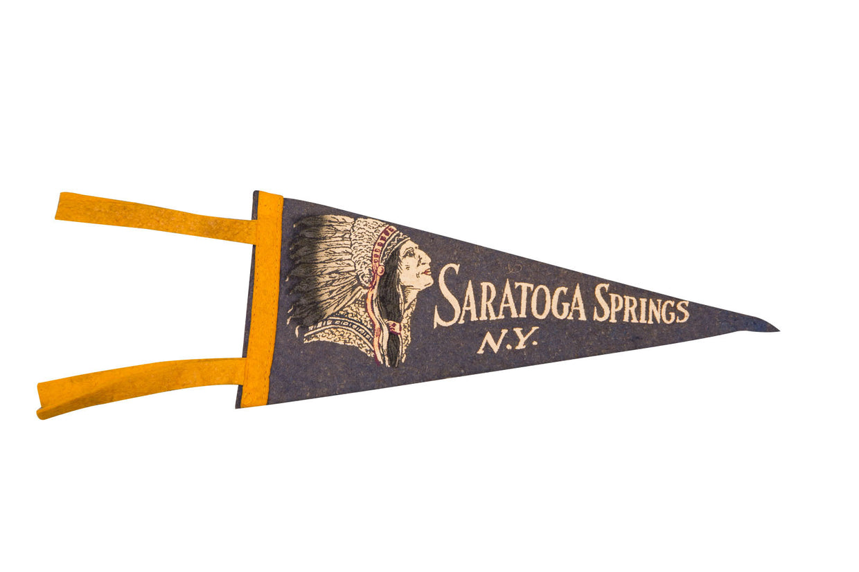 Saratoga Springs NY Felt Flag // ONH Item 3084