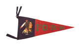 Vintage Headdress Tote felt flag, purple profile and red 'I.O.R.M.' design, 10x26.