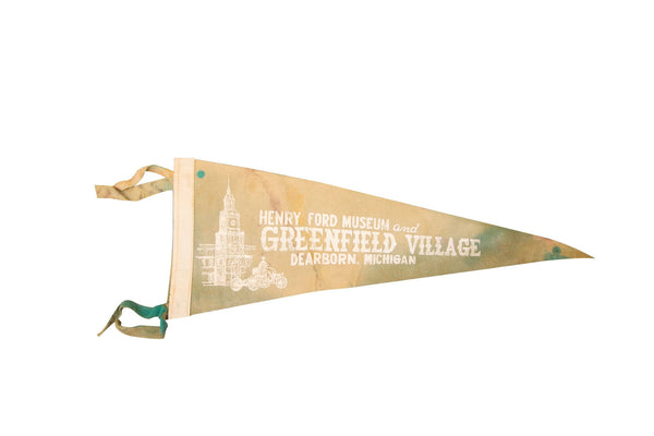 Henry Ford Museum Michigan Felt Flag // ONH Item 3092