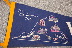 Virginia Old Dominion State Felt Flag // ONH Item 3100 Image 1