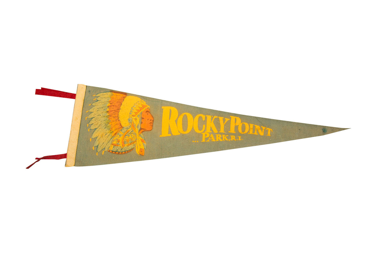 Rocky Point Park Rhode Island Felt Flag // ONH Item 3102