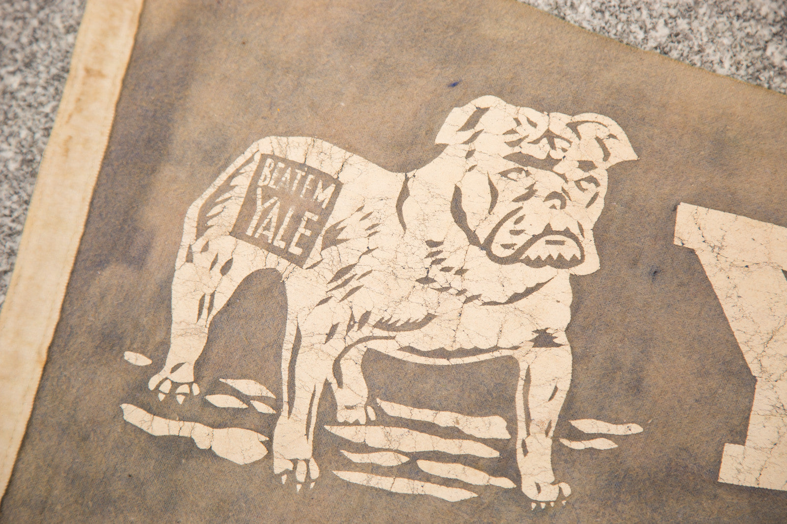 Yale Beat 'em Yale with Football Felt Flag // ONH Item 3103 Image 1