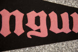 Detail of stitched pink felt 