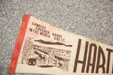 Vintage felt banner detail with orange trim and 