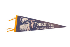 Forest Park Springfield Mass Zoo Felt Flag // ONH Item 3111