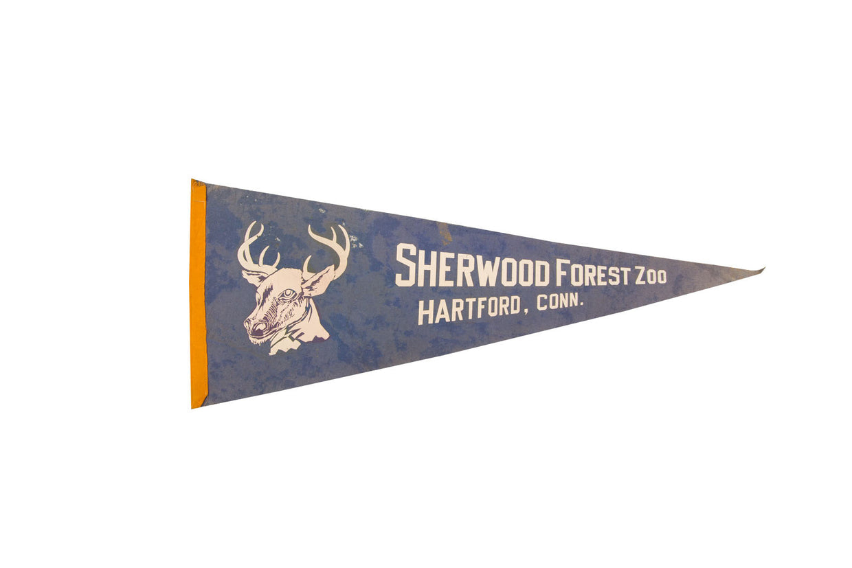 Sherwood Forest Zoo Felt Flag // ONH Item 3113