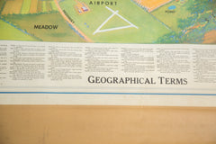 Vintage Denoyer-Geppert Landforms Pull Down Map