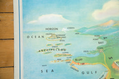 Vintage Denoyer-Geppert Landforms Pull Down Map