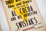 Vintage Massachusetts event poster with bold yellow triangle and black text on cream, 14x20.
