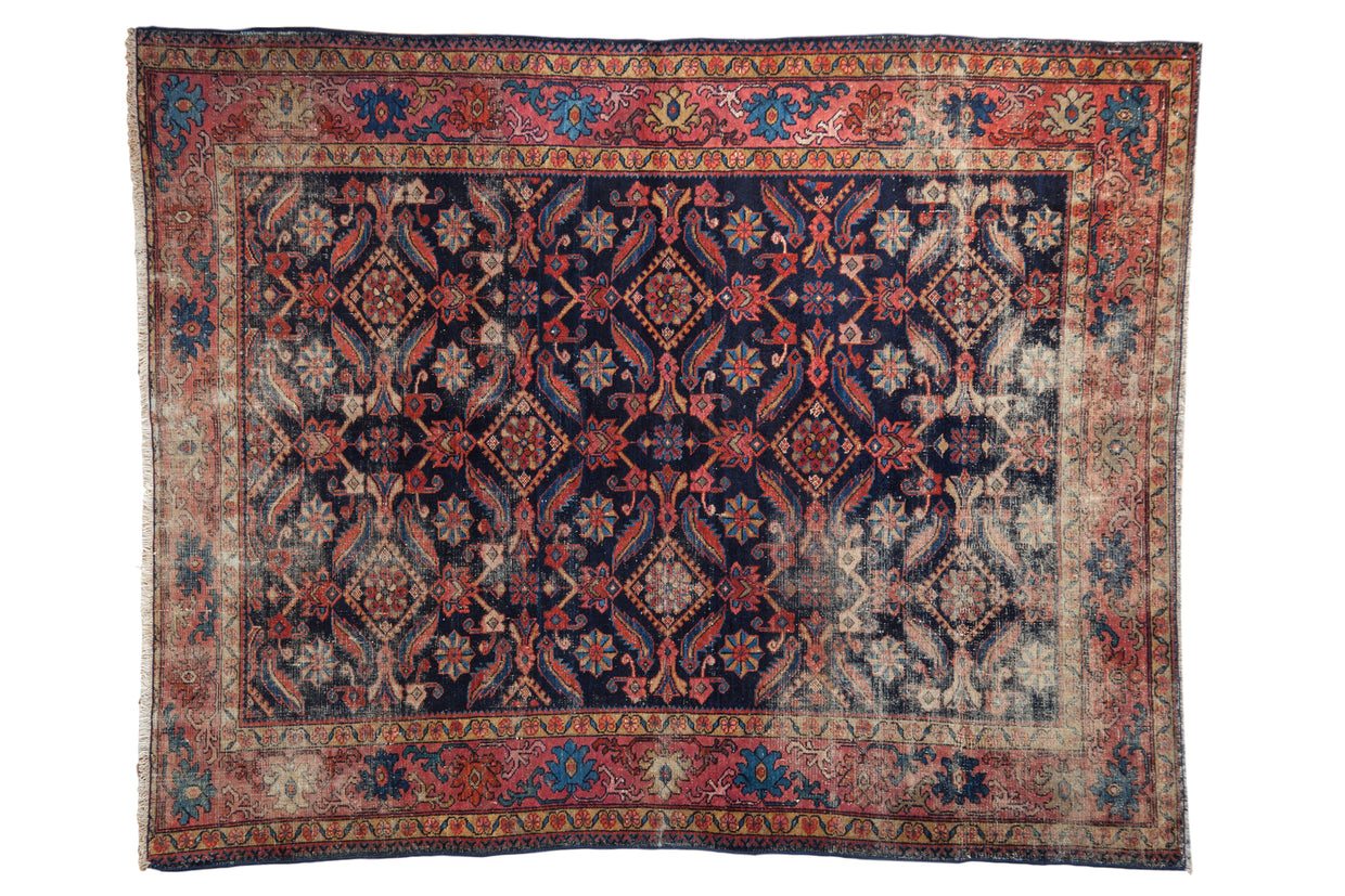 5x6.5 Antique Distressed Malayer Rug // ONH Item 3140