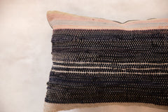 Small Lumbar Rag Rug Fragment Pillow // ONH Item 3141 Image 1