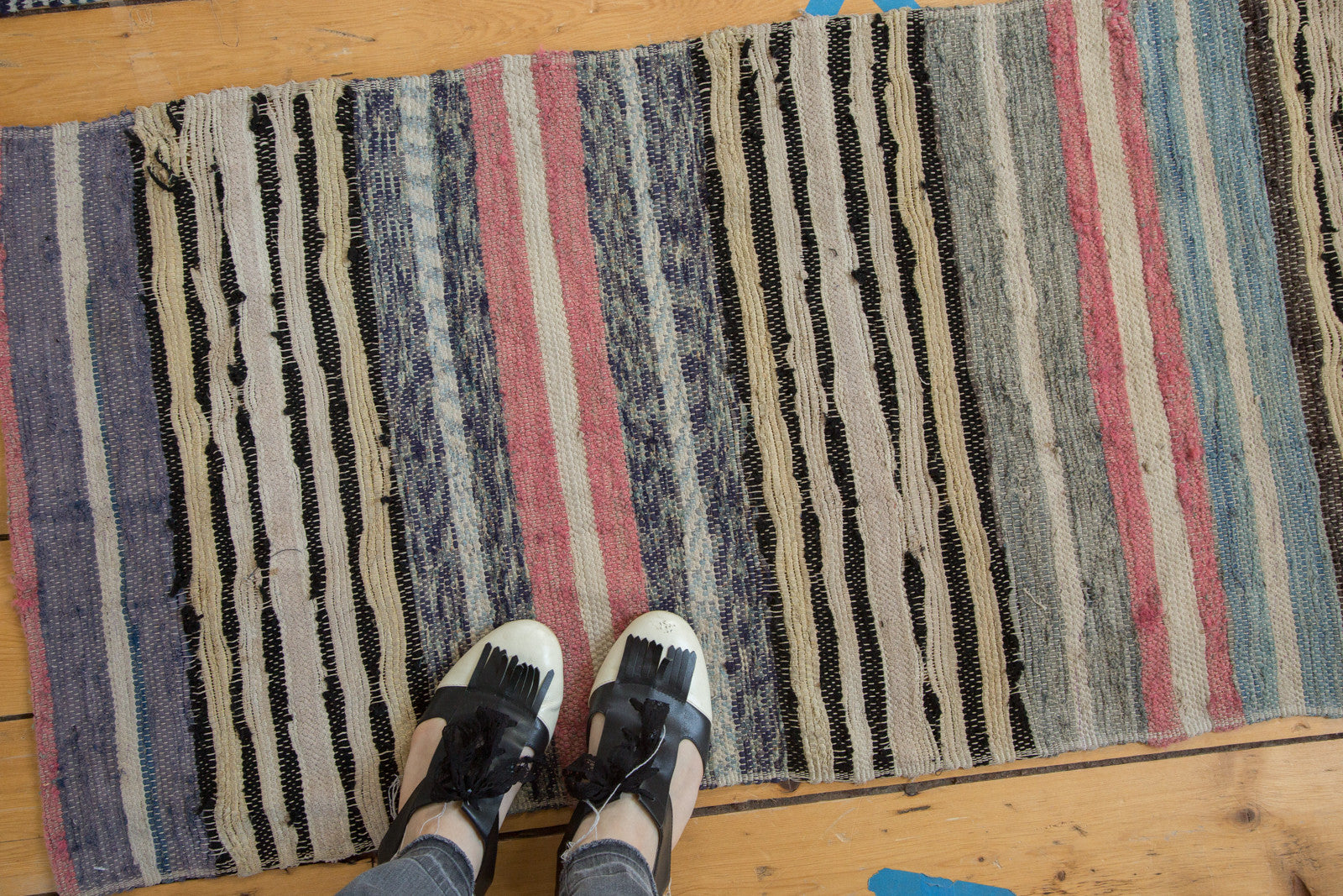Vintage Scandanavian Rag Rug Runner
